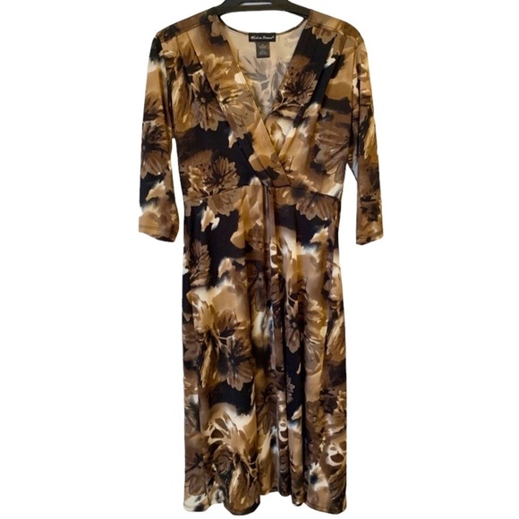Made in Heaven | Small | Crossover Chest Wrap Long-Sleeve Flowy Floral Dress - Picture 1 of 5